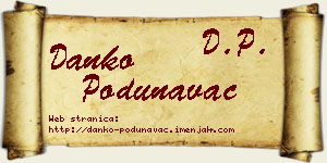 Danko Podunavac vizit kartica
